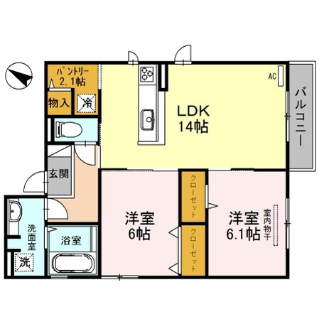 ソフィアコート鳥飼 B棟の物件間取画像